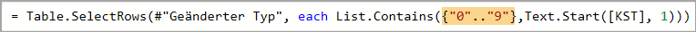 Statt einer Liste von Großbuchstaben eine Liste von Ziffern vorgeben